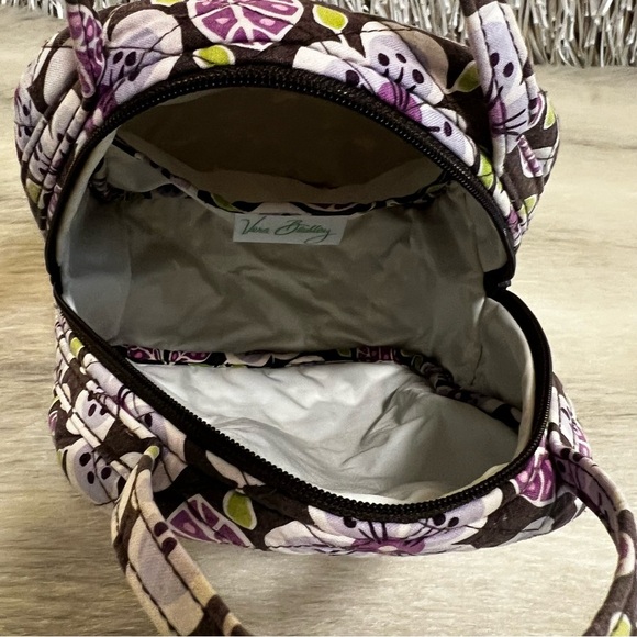 VERA BRADLEY Plum Petals Zipper 2011 Insulated Lunch Bunch Bag Purple Floral Y2K - Picture 8 of 14